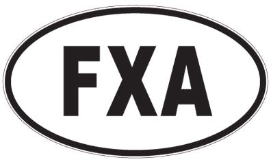 FXA - 3 Letter Initials Oval Magnet