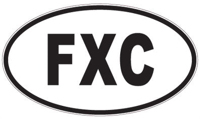 FXC - 3 Letter Initials Oval Sticker