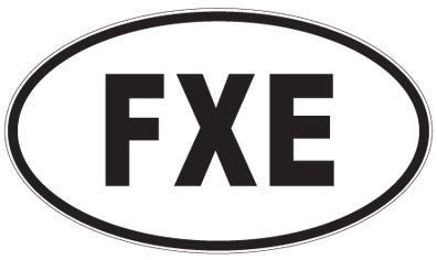 FXE - 3 Letter Initials Oval Magnet