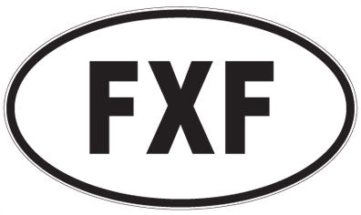 FXF - 3 Letter Initials Oval Sticker