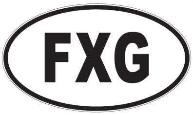 FXG - 3 Letter Initials Oval Magnet