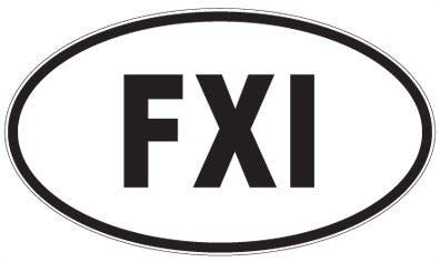 FXI - 3 Letter Initials Oval Magnet