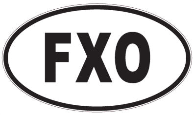 FXO - 3 Letter Initials Oval Magnet