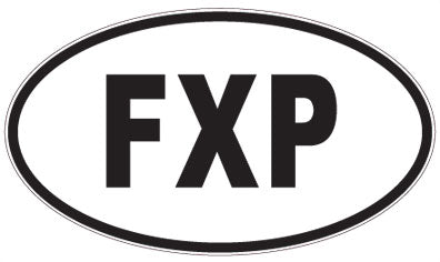 FXP - 3 Letter Initials Oval Sticker