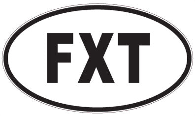 FXT - 3 Letter Initials Oval Sticker