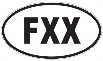 FXX - 3 Letter Initials Oval Sticker