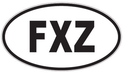 FXZ - 3 Letter Initials Oval Magnet