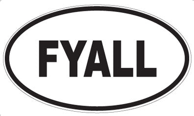 FYALL - Oval Sticker