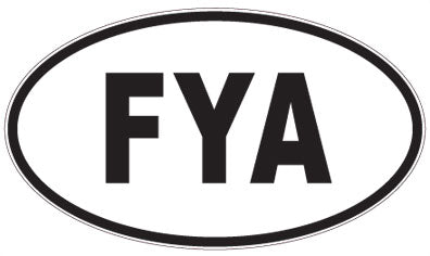 FYA - 3 Letter Initials Oval Magnet