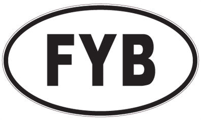 FYB - 3 Letter Initials Oval Magnet