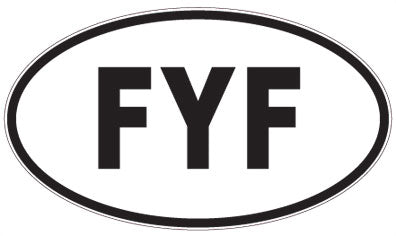 FYF - 3 Letter Initials Oval Magnet