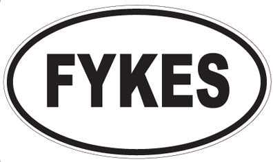 FYKES - Oval Sticker