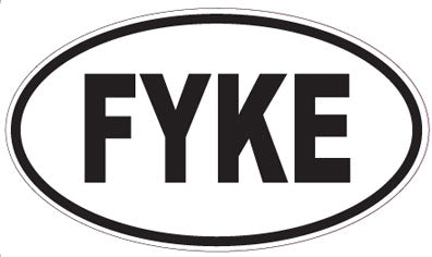 FYKE - Oval Sticker