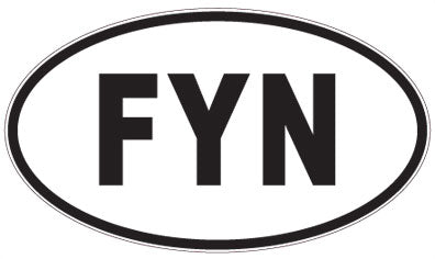 FYN - 3 Letter Initials Oval Sticker