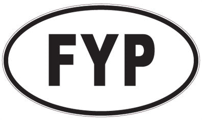 FYP - 3 Letter Initials Oval Sticker