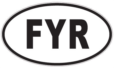 FYR - 3 Letter Initials Oval Sticker