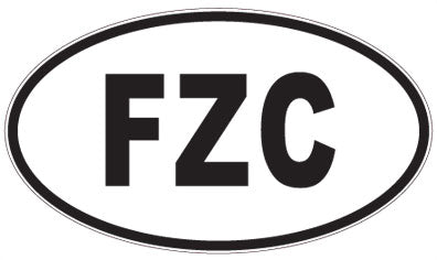 FZC - 3 Letter Initials Oval Magnet