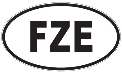 FZE - 3 Letter Initials Oval Magnet