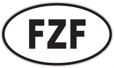 FZF - 3 Letter Initials Oval Sticker