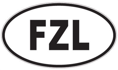 FZL - 3 Letter Initials Oval Magnet