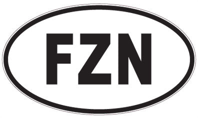 FZN - 3 Letter Initials Oval Magnet