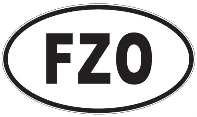 FZO - 3 Letter Initials Oval Magnet