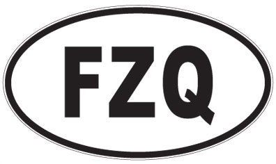FZQ - 3 Letter Initials Oval Sticker