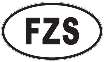 FZS - 3 Letter Initials Oval Magnet