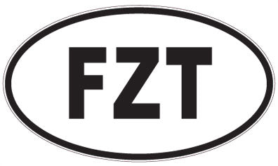 FZT - 3 Letter Initials Oval Magnet