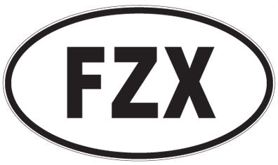 FZX - 3 Letter Initials Oval Magnet