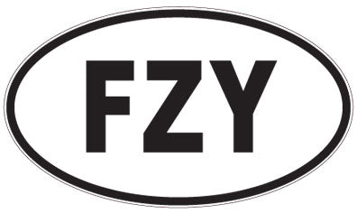 FZY - 3 Letter Initials Oval Magnet