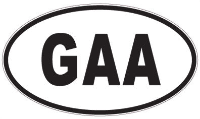 GAA - 3 Letter Initials Oval Sticker