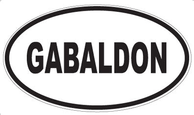 GABALDON - Oval Magnet