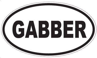 GABBER - Oval Sticker
