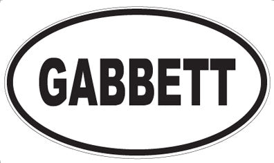 GABBETT - Oval Sticker