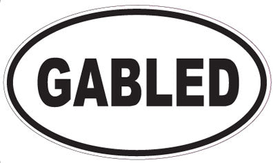 GABLED - Oval Sticker