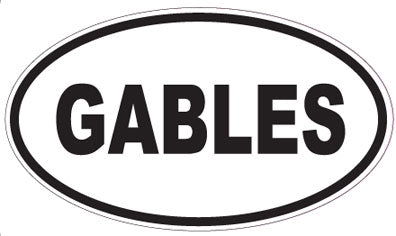 GABLES - Oval Sticker
