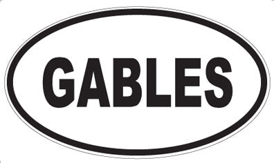 GABLES - Oval Magnet