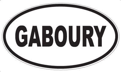 GABOURY - Oval Sticker