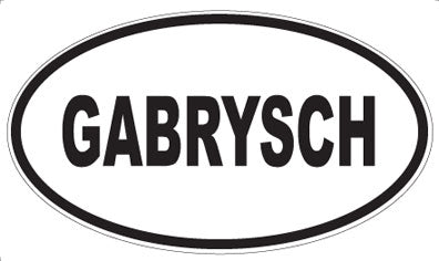 GABRYSCH - Oval Sticker