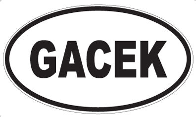 GACEK - Oval Sticker