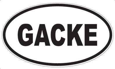 GACKE - Oval Sticker