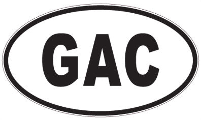 GAC - 3 Letter Initials Oval Magnet