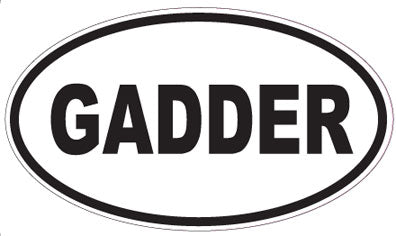 GADDER - Oval Sticker
