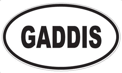 GADDIS - Oval Sticker