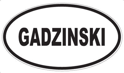 GADZINSKI - Oval Sticker