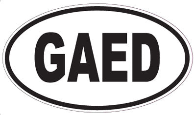 GAED - Oval Sticker