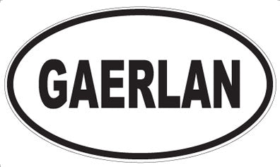 GAERLAN - Oval Sticker