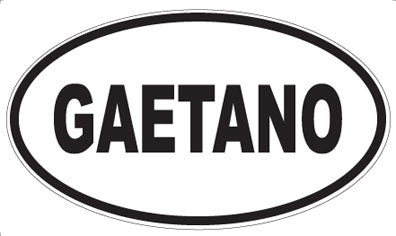 GAETANO - Oval Sticker
