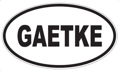 GAETKE - Oval Sticker